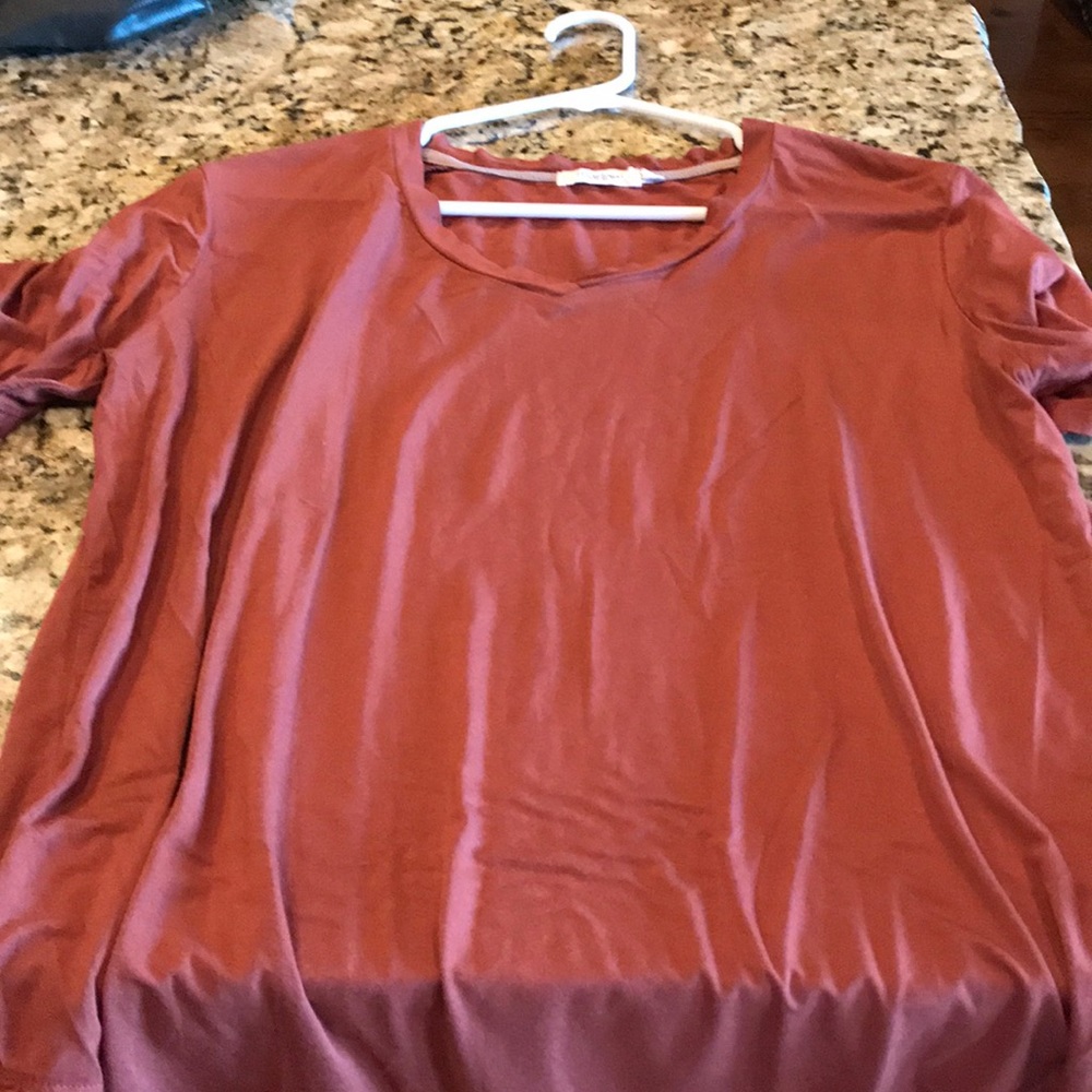 burnt orange short sleeve tee